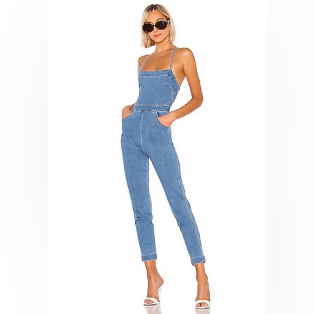 Lovers + Friends Denim Sean Jumpsuit
